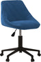 vidaXL - Kantoorstoel - draaibaar - fluweel - blauw