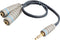 Bandridge 3,5mm hoofdtelefoonsplitter - Verdeelt koptelefoonaansluiting - Grijs Zwart