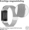 imoshion Milanees magnetisch bandje - Geschikt voor Fitbit Charge 6, Charge 5 - Zilver - M