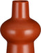 Mica Decorations Vaas Polla - Porselein - Rood - 15 x 36 x 15 cm (BxHxD)