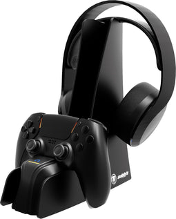 Snakebyte Dual Charge & Headset Stand 5 - Laadstation voor PS5 controllers en headsets - Snelle oplaadtijden - Zwart