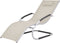 vidaXL - Ligbed - met - kussen - aluminium - en - textileen - crème