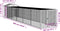 vidaXL - Kippenhok - met - ren - 117x609x123 - cm - staal - lichtgrijs