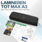 ACROPAQ Lamineerapparaat A3 - Set met 200 Lamineerhoezen, Papiersnijder, Hoeksnijder - Lamineermachine - AL390
