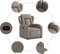 Fauteuil verstelbaar stof taupe