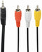 Gembird CCA-4P2R-2M - Kabel 3.5mm naar RCA - 200cm - Zwart