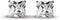 New Bling 921174008 - Zilveren oorstekers - vierkant zirkonia 8 mm - zilverkleurig