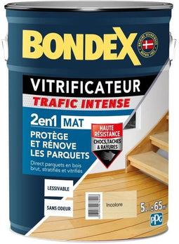 Kleurloze zware verkeersvernis - BONDEX - 446439 - Mat - 5 L