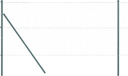 vidaXL - Tuinpalen - 13 - stuks - Groen - Ø32 - mm - 190 - cm - Gecoat - Staal