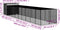 vidaXL - Hondenhok - met - ren - 214x1069x181 - cm - staal - antraciet