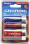 Grundig D Alkaline Batterijen - 1,5V - 6000 mAh - (2 stuks)