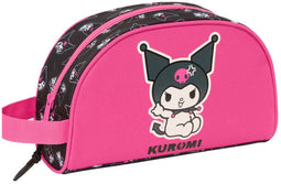 Safta Hello Kitty Kuromi Toilettas - 26 x 16 x 9 cm - Polyester - Zwart Roze