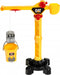 Klein Toys Cat bouwkraan - 42 cm hoog - incl. silo en grijper - geel zwart