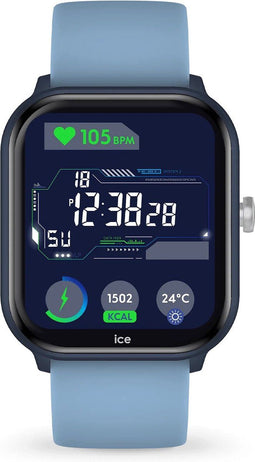 Ice-Watch - ICE smart junior 3.0 - 1,75 AMOLED - Rechthoekig blauw jongenshorloge met siliconen band (1,75 inch)