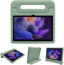 iMoshion Tablet Hoes Kinderen Geschikt voor Samsung Galaxy Tab A8 (2021/2022) - iMoshion Kidsproof Backcover met handvat - Olijfgroen /Olive Green