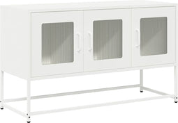 vidaXL - Tv-meubel - 100,5x39x60,5 - cm - koudgewalst - staal - wit