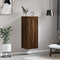 vidaXL - Wandkast - 34,5x34x90 - cm - bewerkt - hout - bruin - eikenkleur