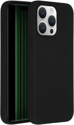 Accezz Liquid Silicone Backcover - MagSafe - Schokabsorberend - Zwart (iPhone 15 Pro Max)