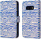 iMoshion Hoesje Geschikt voor Samsung Galaxy S10e Hoesje Met Pasjeshouder - iMoshion Design Bookcase smartphone - Meerkleurig / White Blue Stripes