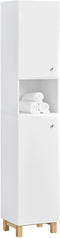 SoBuy BZR91-W - Badkamer kolomkast - 2 deuren - 34 x 30 x 170 cm - Wit