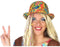 Hippie/Flower Power trilby verkleed hoedje - gekleurd - voor volwassenen