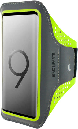 Mobiparts Galaxy S9 Plus - Sport Armband - Ademend Lichtgewicht - Neon Groen