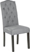 SHIRLEY - Eetkamerstoel - Grijs - Polyester