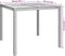 Tuintafel 90x90x75 cm poly rattan en acaciahout grijs