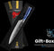 Shinrai Japan - Koksmes 20 cm - Damascus Print Epoxy Sapphire - Luxe Geschenkdoos
