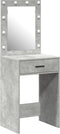 vidaXL - Make-up - Tafel - met - LED - Verlichting - in - Betonnen - Grijs, - 50x41x135 - cm