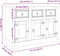 vidaXL - Dressoir - Corona - 112x43x78 - cm - massief - Mexicaans - grenenhout - grijs