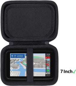 CasePhase - Beschermhoes Navigatiesysteem 7 Inch - Hardcase met pluche voering - Zwart