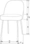 BePureHome Vogue Eetkamerstoel - Fluweel - Khaki - 83x50x58