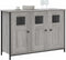 vidaXL - Dressoir - 100x35x70 - cm - bewerkt - hout - grijs - sonoma