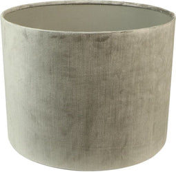 Ronde lampenkap - 42x42x32 - Lichtgrijs - Velvet