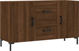 vidaXL - Dressoir - 100x36x60 - cm - bewerkt - hout - bruin - eikenkleur