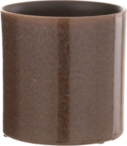 J-Line bloempot Flek - keramiek - bruin - extra small - Ø 14.5 cm
