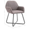 vidaXL - Eetkamerstoelen - draaibaar - 2 - st - stof - taupe