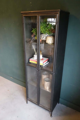 PTMD Vitrinekast Simple Metal Glass Hoog