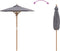 vidaXL - Tuinparasol - Donkergrijs - 150x210 - cm - Bamboe