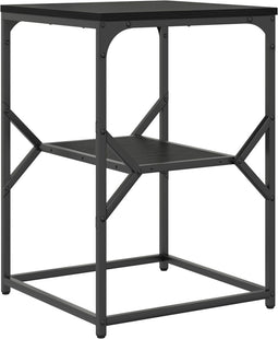 vidaXL - Bijzettafel - Zwart - Eik - 41x40x60 - cm - Geengineerd - Hout