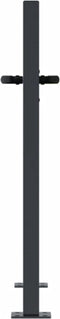 vidaXL - Poort - 105x105 - cm - met - boomontwerp - staal - antracietkleurig