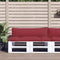vidaXL - Palletkussens - 2 - st - stof - rood