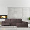 Hoes voor chaise longue met lange armleuning rechts Eysa ROC Bruin 180 x 120 x 360 cm