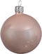 4 Glazen kerstballen glans 10 cm poeder roze