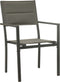 vidaXL - Tuinstoelen - 4 - st - textileen - en - staal - grijs - en - antracietkleurig