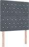 vidaXL - Hoofdbord - Cristal - Knop - Tufted - Donkergrijs - 100 - cm - Velours