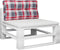 vidaXL - Palletkussen - ruitpatroon - 80x40x12 - cm - stof - ruitpatroon - rood