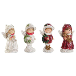Kerstversiering DKD Home Decor Multicolour Kinderen 6,7 x 5,1 x 11,4 cm (4 Stuks)