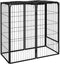 vidaXL - Hondenkennel - 10 - panelen - 50 - x - 100 - cm - gepoedercoat - staal - zwart